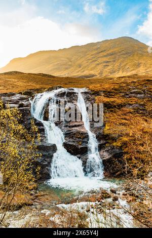 Das Treffen der Gewässer bei Glencoe Stockfoto