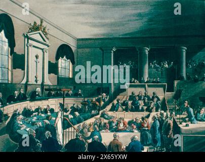 The Old Bailey, Londons zentrales Gericht für Straftaten, Abbildung 1811 Stockfoto