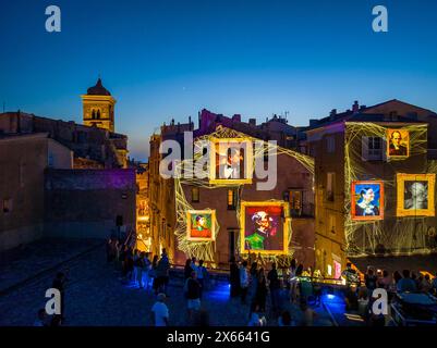 FRANKREICH, CORSE-DU-SUD(2A) BONIFACIO, FESTI LUMI Stockfoto