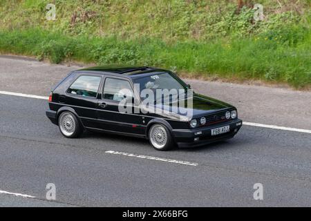 1989 80er Jahre Black VW Volkswagen Golf GTI Fließheck Auto Benzin 1781 ccm Stockfoto