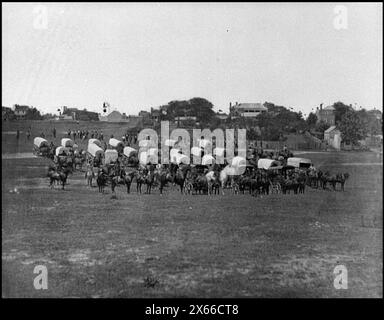 Richmond, Virginia Wagon Train of Military Telegraph Corps, Civil war Photos 1861-1865 Stockfoto