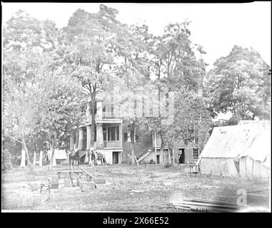 Fairfax Court House, Virginia Haus als Hauptquartier von General G.B. McClellan und General P.G.T. Beauregard, Civil war Photographs 1861-1865 Stockfoto