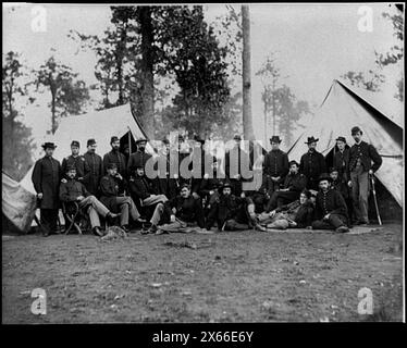 Culpeper, Virginia Offiziere der 80. New Yorker Infanterie, Provostgarde, Bürgerkriegsfotos 1861-1865 Stockfoto