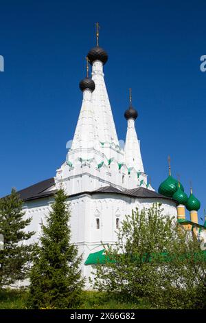 Kirche der Entschlafung der Gottesgebärerin, Alexey Kloster, Uglitsch, Goldener Ring, Jaroslawl oblast, Russland Stockfoto