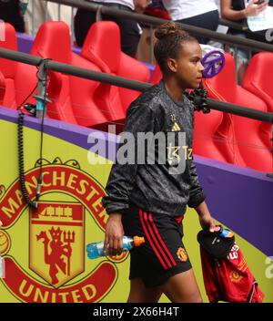 LONDON, ENGLAND – Nokita PARRIS von Manchester United Women vor dem Start beim Finale des Adobe Women's FA Cup zwischen Manchester Unite Stockfoto