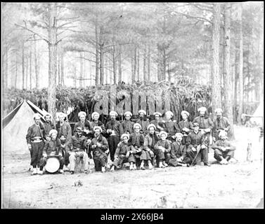 Petersburg, Virginia Company H, 114. Pennsylvania Infanterie (Zouaves), Bürgerkriegsfotos 1861-1865 Stockfoto