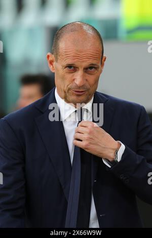 Massimiliano Allegri, Cheftrainer des FC Juventus, während des Spiels zwischen Juventus FC und US Salernitana am 12. Mai 2024 im Allianz Stadium in Turin, Stockfoto