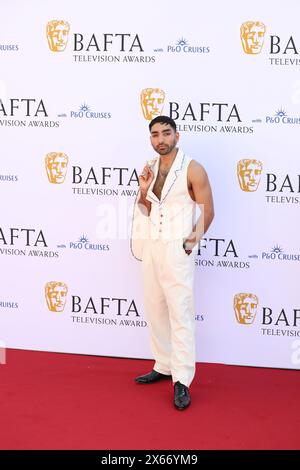 Mawaan Rizwan nimmt an den BAFTA TV Awards mit P&O Cruises 2024 in der Royal Festival Hall in London Teil. Stockfoto