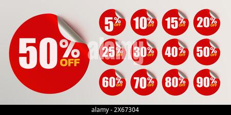 Sale Sticker Kollektion. Isoliertes Grafikelement. Vektorabbildung Stock Vektor