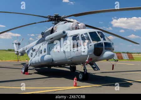 MI-171Sh auf der AIRVG Air Show 2024 in Zagreb, Kroatien Stockfoto