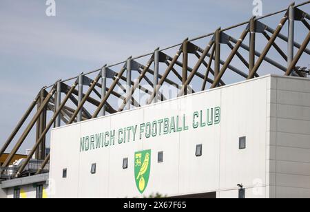 Aktenfoto vom 12.05.2024 von Carrow Road, Norwich. Leeds verurteilten den Angriff auf einen ihrer Fans nach dem Halbfinale der Sky Bet Championship am Sonntag in Norwich. Ausgabedatum: Montag, 13. Mai 2024. Stockfoto