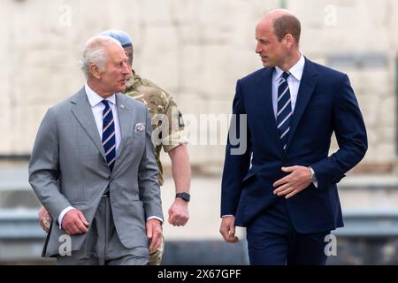 Middle Wallop, Großbritannien, 13. Mai 2024. Seine Majestät König Karl III. Übergab offiziell die Rolle des Oberstefs des Army Air Corps an seine Königliche Hoheit den Prinzen von Wales im Army Aviation Centre in Middle Wallop, Hampshire. Quelle: A.A. Gill/Alamy Live News Stockfoto