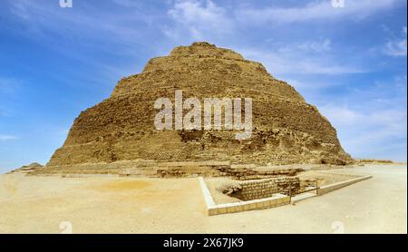 Pyramide von Djoser oder Stufenpyramide in Sakkara, Ägypten Stockfoto