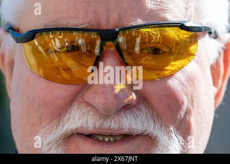 13. Mai 2024, Mecklenburg-Vorpommern, Peenemünde: Lech Walesa, Friedensnobelpreisträger, ehemaliger Vorsitzender der gewerkschaft Solidarnosc und ehemaliger polnischer Präsident, besucht Peenemünde im Rahmen des European Arts Festival Summit, einer internationalen Kulturkonferenz mit über 230 Festivalveranstaltern aus mehr als 40 Ländern. Foto: Stefan sauer/dpa Stockfoto