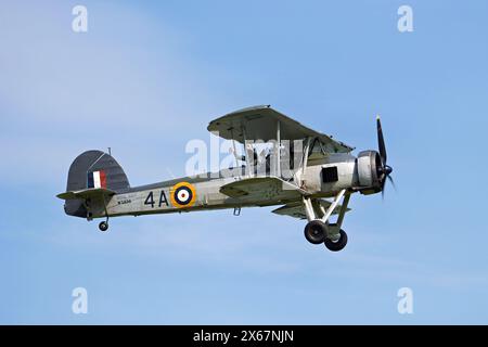 Fairey Swordfish Mk1 W5856 wird auf der Shuttleworth Collection Old Warden Best of British Air Show im Mai 2024 gezeigt Stockfoto