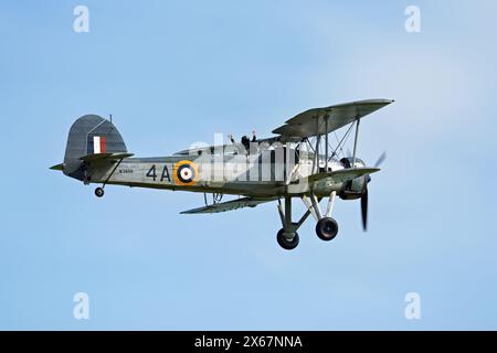 Fairey Swordfish Mk1 W5856 wird auf der Shuttleworth Collection Old Warden Best of British Air Show im Mai 2024 gezeigt Stockfoto