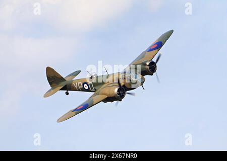 Bristol Blenheim Mk.1F L6739 wird auf der Shuttleworth Collection Old Warden Best of British Air Show im Mai 2024 gezeigt Stockfoto