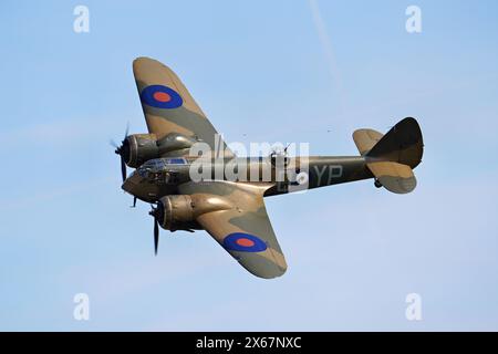 Bristol Blenheim Mk.1F L6739 wird auf der Shuttleworth Collection Old Warden Best of British Air Show im Mai 2024 gezeigt Stockfoto