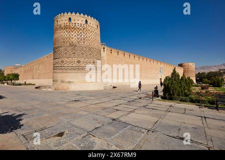 Außenansicht der Arg of Karim Khan, Zitadelle aus dem 18. Jahrhundert im historischen Zentrum von Shiraz, Iran. Stockfoto