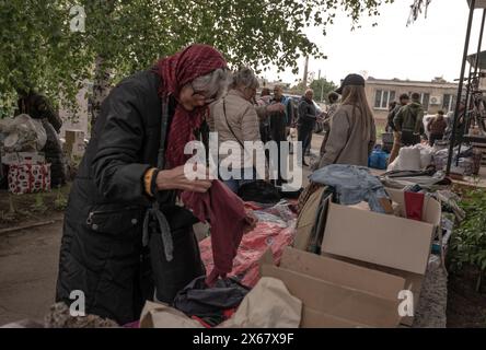 Charkiv, Ukraine. 13. Mai 2024: Zivilisten, die in Wovchansk und den umliegenden Regionen leben, werden aus ihren Häusern evakuiert. Russland versucht am 13. Mai 2024, die Nordukraine wieder einzumarschieren. (Credit Image: © Svet Jacqueline/ZUMA Press Wire) NUR REDAKTIONELLE VERWENDUNG! Nicht für kommerzielle ZWECKE! Quelle: ZUMA Press, Inc./Alamy Live News Stockfoto