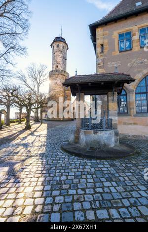 Schloss Altenburg in Bamberg im Frühling, Europa, Deutschland, Franken, Bayern, Bamberg Stockfoto