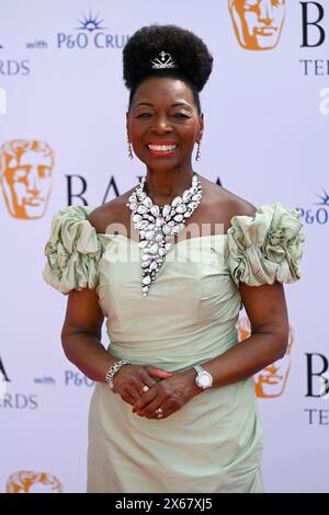 LONDON, ENGLAND – 12. MAI: Floella Benjamin nimmt an den BAFTA Television Awards 2024 mit P&O Cruises in der Royal Festival Hall in London Teil. Quelle: Siehe Li/Picture Capital/Alamy Live News Stockfoto