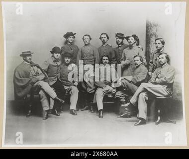 Colonel John Singleton Mosby und einige Mitglieder von Mosby's Rangers, 43. Virginia Cavalry Battalion, Civil war Photographs 1861-1865 Stockfoto