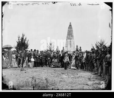 Bull Run, Virginia. Einweihung des Schlachtmonuments, Bürgerkriegsfotos 1861-1865 Stockfoto