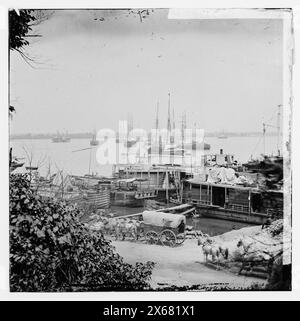 City Point, Virginia. Ansicht von Lastkähnen, etc., Bürgerkriegsfotos 1861-1865 Stockfoto