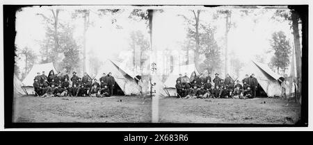 Virginia. Die Armee der Potomac. Offiziere der 20. New Yorker Freiwilligen. (80. New York), Bürgerkriegsfotos 1861-1865 Stockfoto