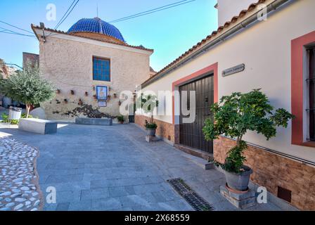 Santuario de la Virgen de Monserrate, Hermanidad, Hausfassade, Kirche, Altstadt, Architektur, Orihuela, Autonomie Valencia, Spanien, Stockfoto