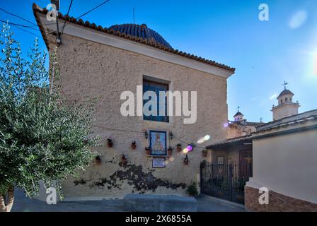 Santuario de la Virgen de Monserrate, Hermanidad, Hausfassade, Kirche, Altstadt, Architektur, Orihuela, Autonomie Valencia, Spanien, Stockfoto