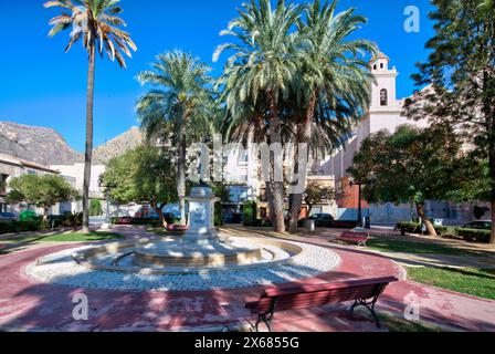 Plaza de Monserrate, Santuario de la Virgen de Monserrate, Hausfassade, Kirche, Altstadt, Architektur, Orihuela, Autonomy of Valencia, Spanien, Stockfoto