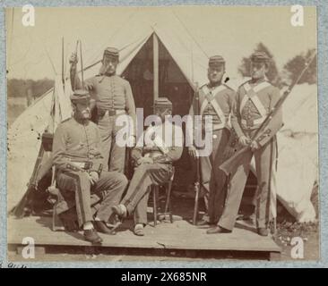 7. New York State Militia, Camp Cameron, D.C., 1861, Bürgerkriegsfotos 1861-1865 Stockfoto