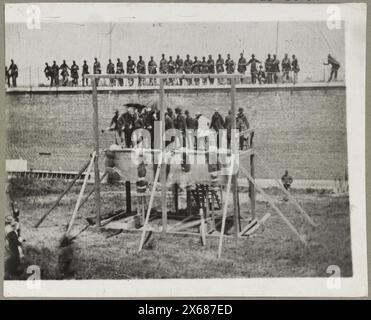 Hängende Verschwörer (The Drop), Bürgerkriegsfotos 1861-1865 Stockfoto