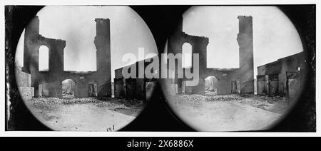 Richmond, Virginia. Burnt District, Bürgerkriegsfotos 1861-1865 Stockfoto