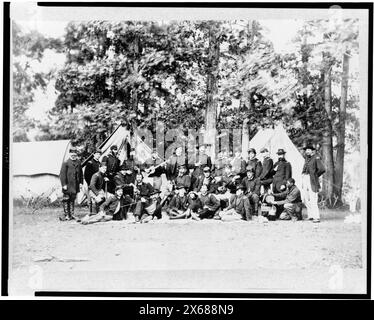 Offiziere der Pferdeartilleriebrigade, nahe Culpeper, Virginia, September 1863, Bürgerkriegsfotos 1861-1865 Stockfoto