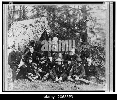 General Heintzelman and Staff, Harrisons Landing, Bürgerkriegsfotos 1861-1865 Stockfoto