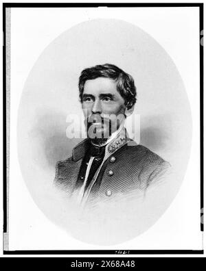 Generalmajor Patrick R. Cleburne, Kopf-und-Schultern-Porträt, nach links gerichtet, Bürgerkriegsfotos 1861-1865 Stockfoto