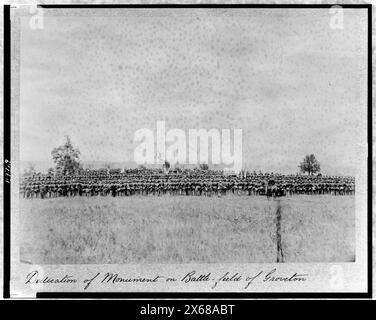 Einweihung des Monuments auf dem Schlachtfeld von Groveton, Bürgerkriegsfotos 1861-1865 Stockfoto