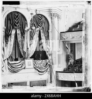 Washington, District of Columbia. Präsident's Box im Ford's Theatre, Bürgerkriegsfotos 1861-1865 Stockfoto