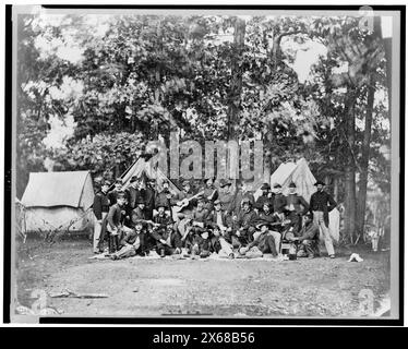 Offiziere der US-Pferdeartilleriebrigade in der Nähe von Culpeper, Virginia, September 1863, Bürgerkriegsfotos 1861-1865 Stockfoto
