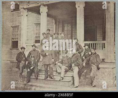 Generalmajor John Sedgwick und Stab, Bürgerkriegsfotos 1861-1865 Stockfoto