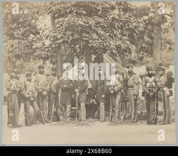 Offiziere und Unteroffiziere von Co. A, 8. New York State Militia, Arlington, Virginia, Juni 1861, Bürgerkriegsfotos 1861-1865 Stockfoto