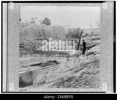 Dutch Gap Canal .... November 1864, während der Kanal ausgegraben wurde, fotografierte der Bürgerkrieg 1861-1865 Stockfoto