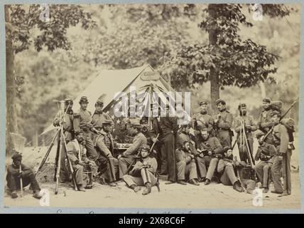 Engineer Company, 8. New York State Militia, Arlington, Virginia, Juni 1861, Bürgerkriegsfotos 1861-1865 Stockfoto