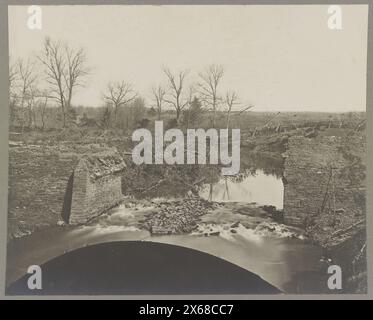 Ruinen der Steinbrücke, Bull Run, Virginia, Bürgerkriegsfotos 1861-1865 Stockfoto