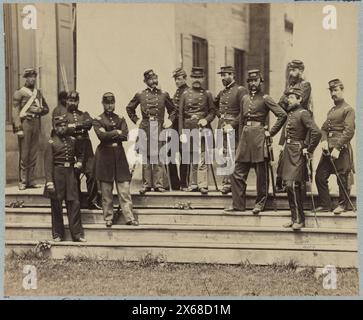 Offiziere der 8. New York State Militia, Arlington, Virginia, Juni 1861, Bürgerkriegsfotos 1861-1865 Stockfoto