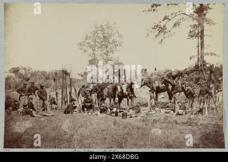 Company I, 6. Pennsylvania Cavalry, Falmouth, Virginia, Juni 1863, Bürgerkriegsfotos 1861-1865 Stockfoto