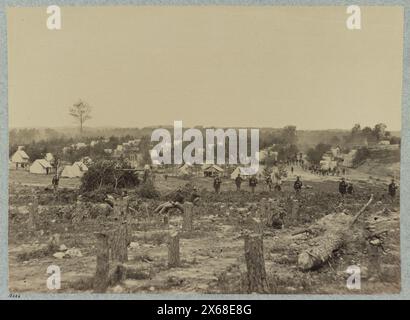 Lager der 30. Pennsylvania Infanterie, Bürgerkriegsfotos 1861-1865 Stockfoto